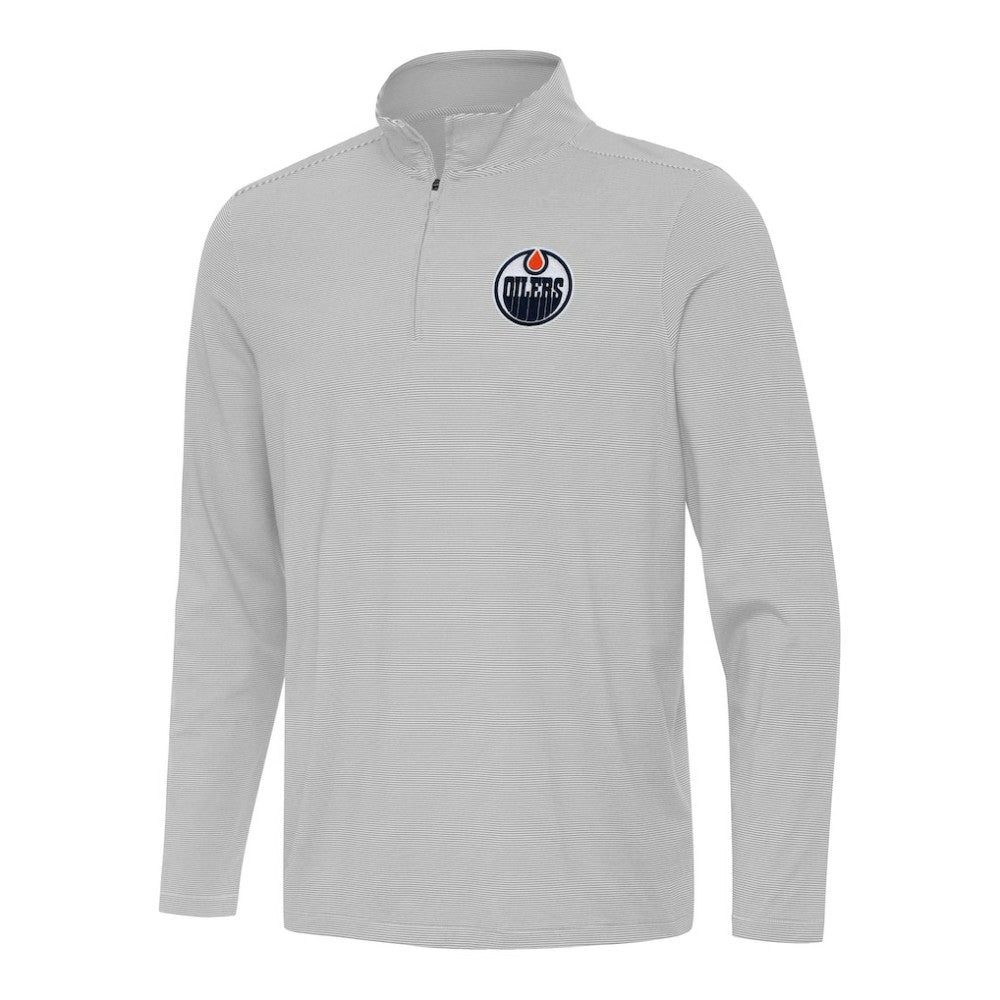 Edmonton Oilers Antigua Twine Quarter-Zip Top