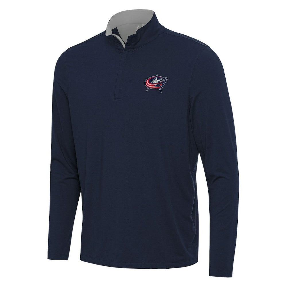 Columbus Blue Jackets Antigua Content Quarter-Zip Pullover Top