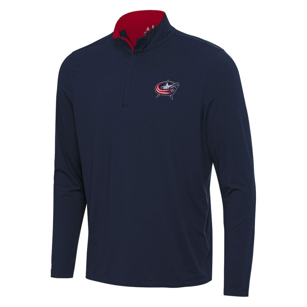 Columbus Blue Jackets Antigua Content Quarter-Zip Pullover Top
