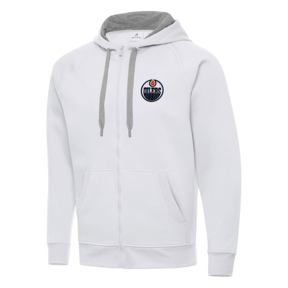 Edmonton Oilers Antigua Big & Tall Victory Full-Zip Hoodie