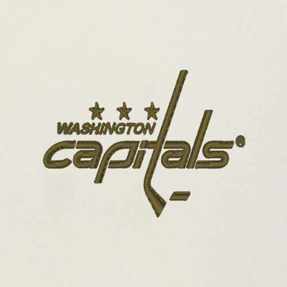 Washington Capitals Antigua Intrepid Sand Raglan Long Sleeve Hoodie T-Shirt