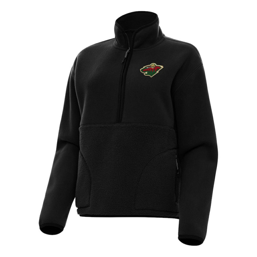 Minnesota Wild Antigua Women's Figure Half-Zip Pullover Sweatshirt