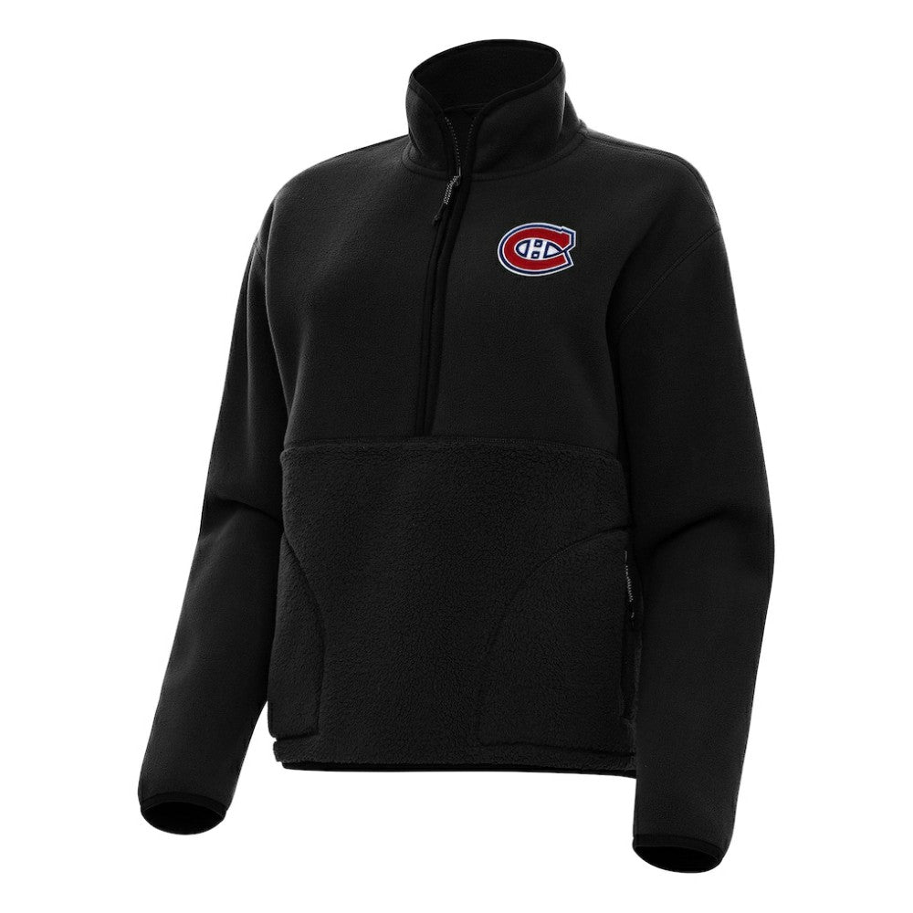 Montreal Canadiens Antigua Women's Figure Half-Zip Pullover Sweatshirt