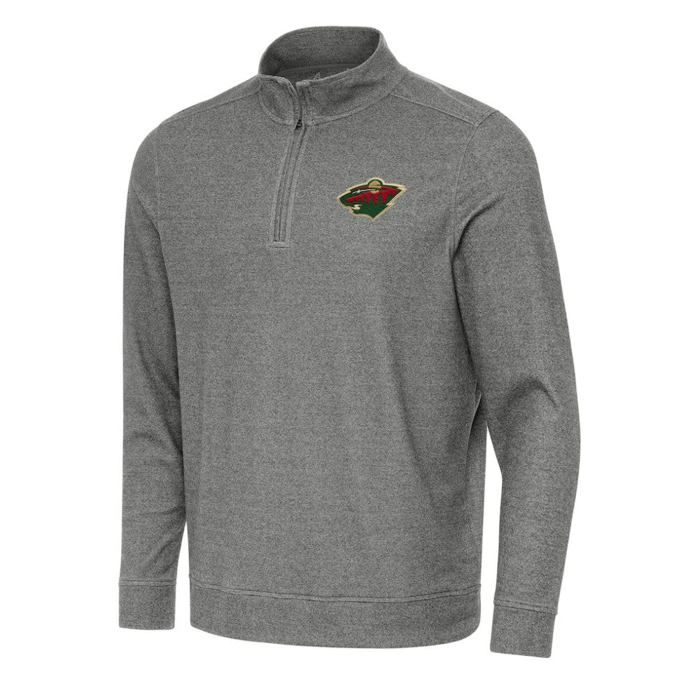 Minnesota Wild Antigua Subtle Quarter-Zip Sweatshirt