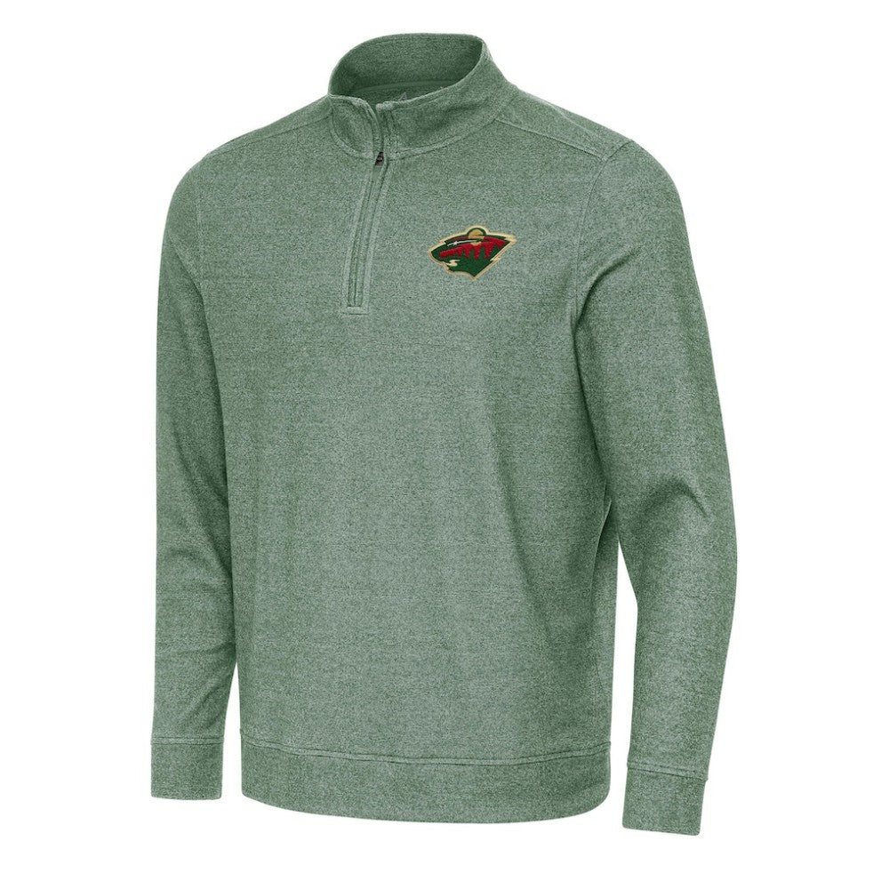 Minnesota Wild Antigua Subtle Quarter-Zip Sweatshirt