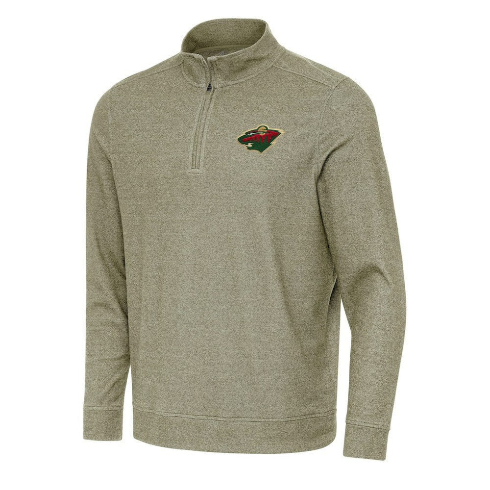 Minnesota Wild Antigua Subtle Quarter-Zip Sweatshirt