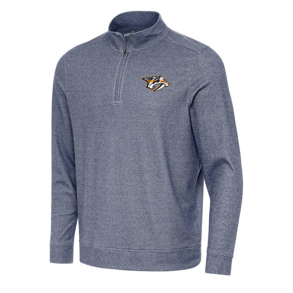 Nashville Predators Antigua Subtle Quarter-Zip Sweatshirt