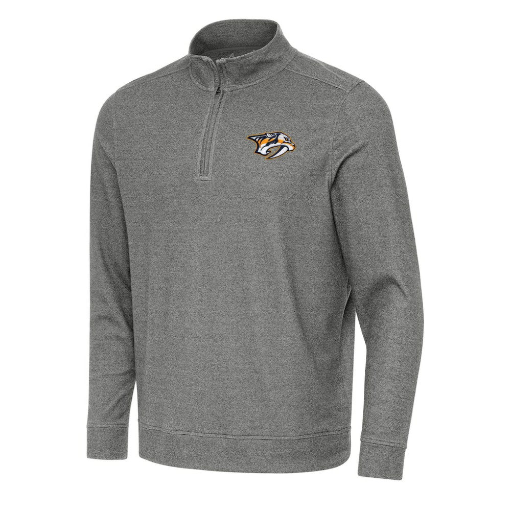 Nashville Predators Antigua Subtle Quarter-Zip Sweatshirt