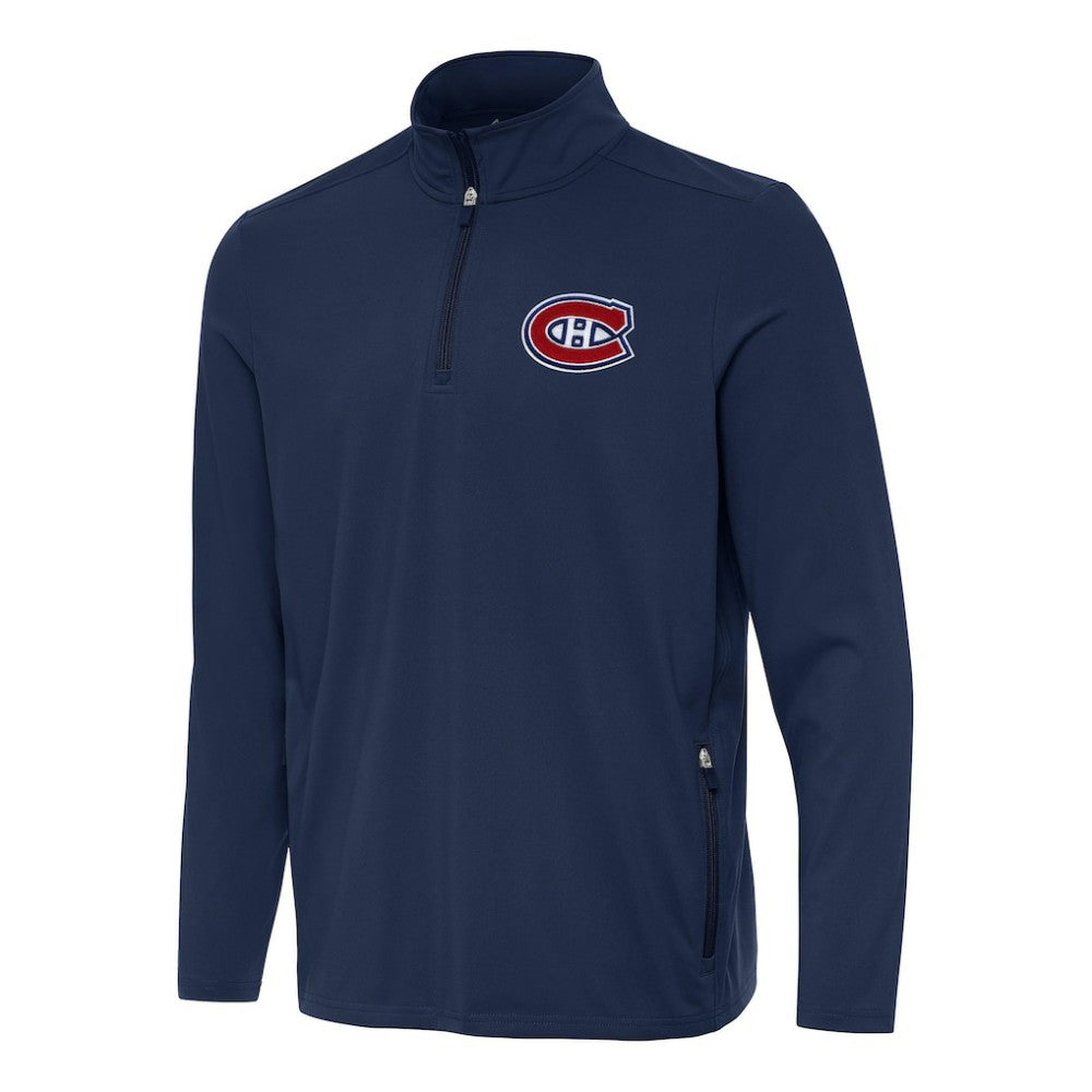 Montreal Canadiens Antigua Perilous Quarter-Zip Sweatshirt