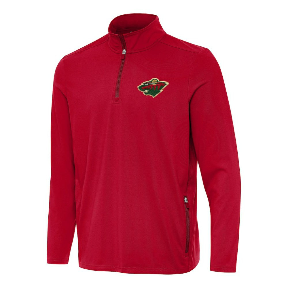 Minnesota Wild Antigua Perilous Quarter-Zip Sweatshirt