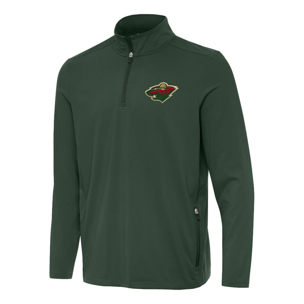 Minnesota Wild Antigua Perilous Quarter-Zip Sweatshirt