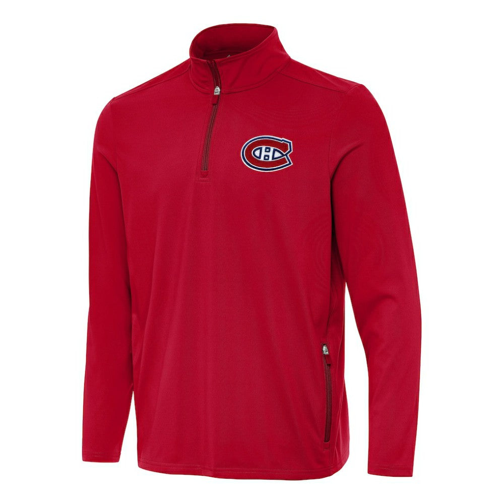 Montreal Canadiens Antigua Perilous Quarter-Zip Sweatshirt