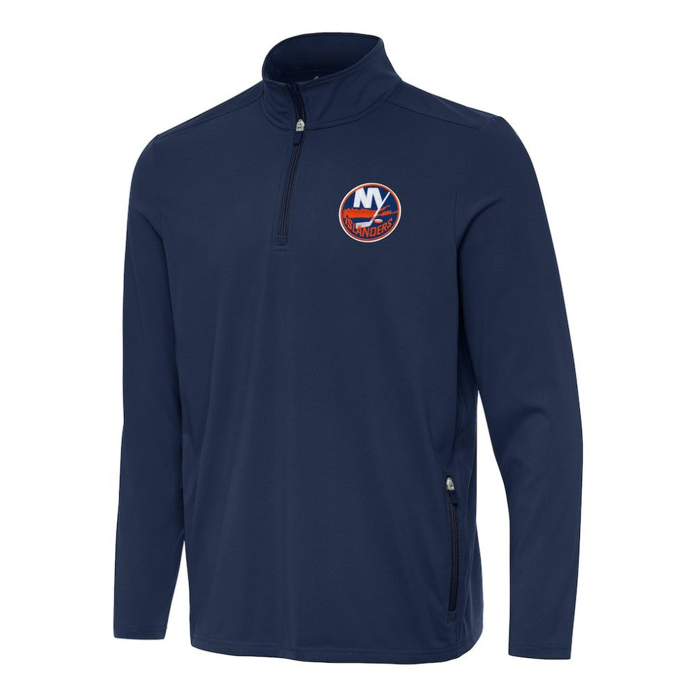 New York Islanders Antigua Perilous Quarter-Zip Sweatshirt