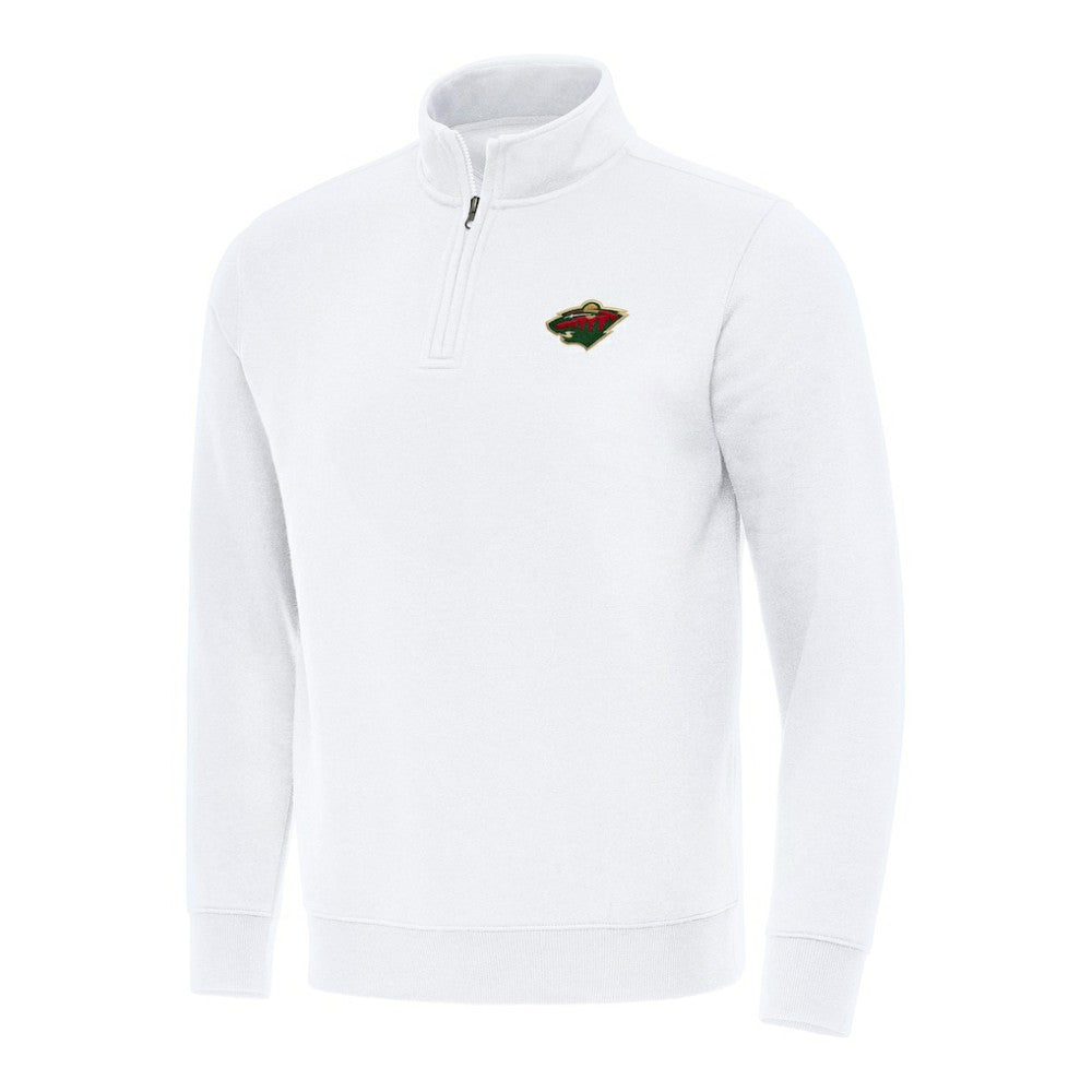 Minnesota Wild Antigua Victory Quarter-Zip Mock Sweatshirt