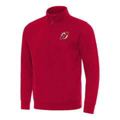 New Jersey Devils Antigua Victory Quarter-Zip Mock Sweatshirt