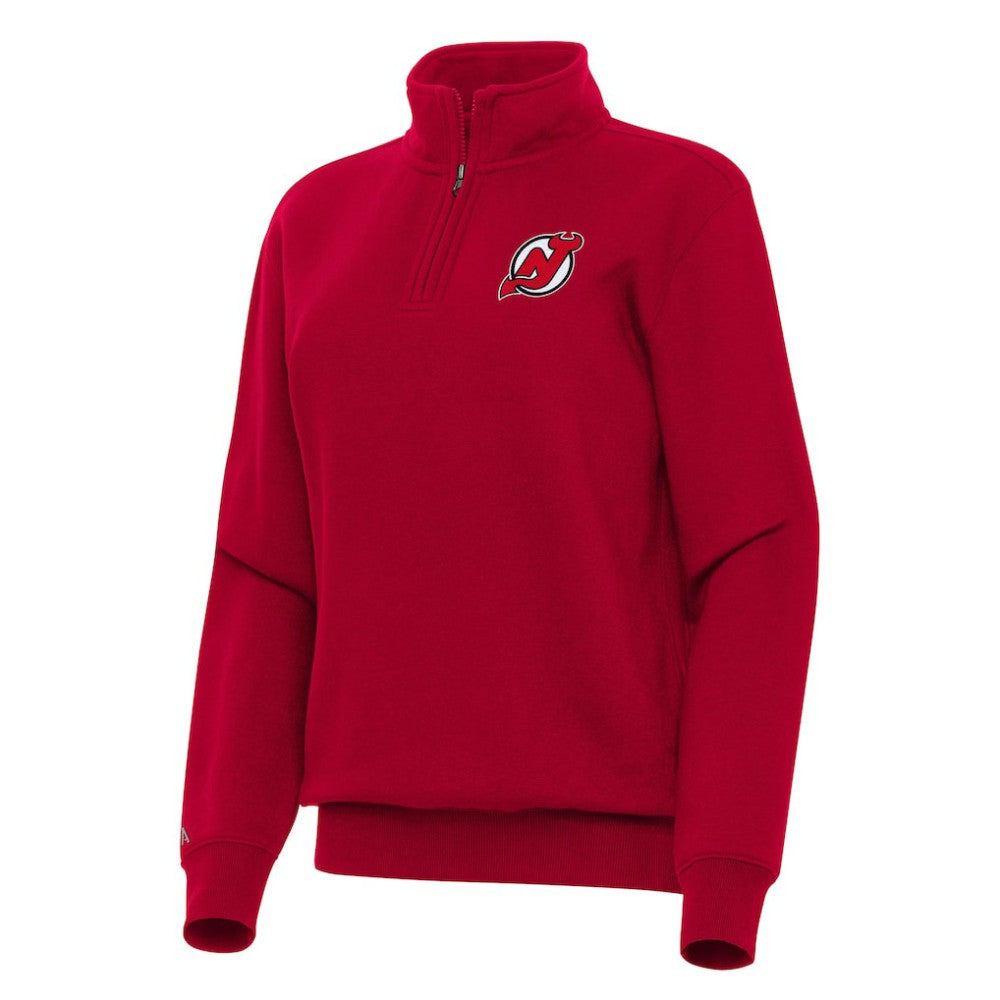New Jersey Devils Antigua Women's Victory Quarter-Zip Sweatshirt
