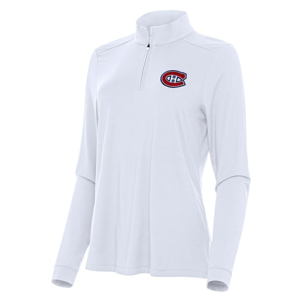 Montreal Canadiens Antigua Women's Intent Quarter-Zip Top