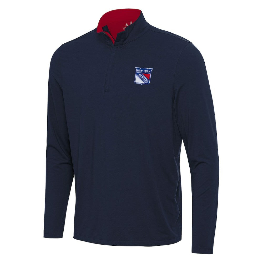 New York Rangers Antigua Content Quarter-Zip Pullover Top