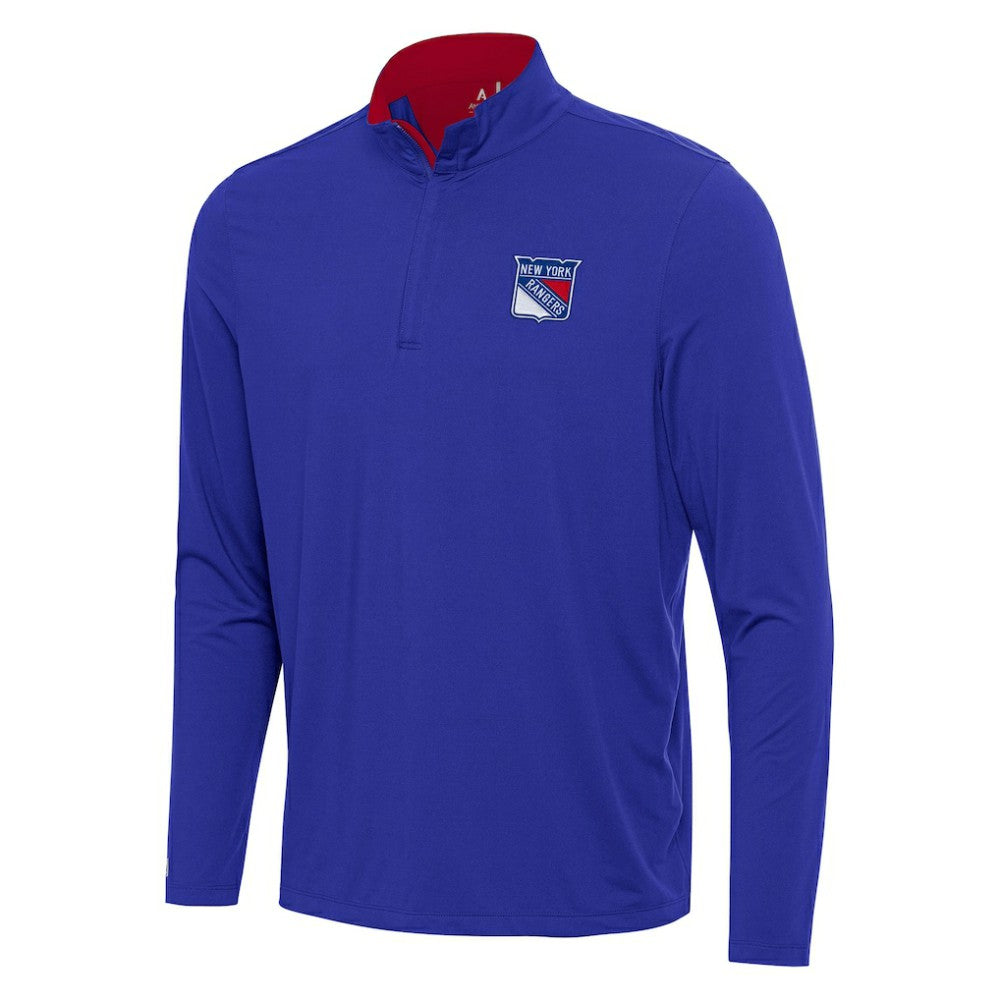 New York Rangers Antigua Content Quarter-Zip Pullover Top
