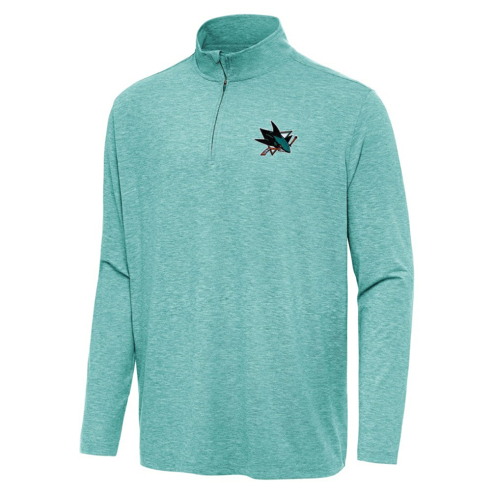 San Jose Sharks Antigua Hunk Quarter-Zip Top