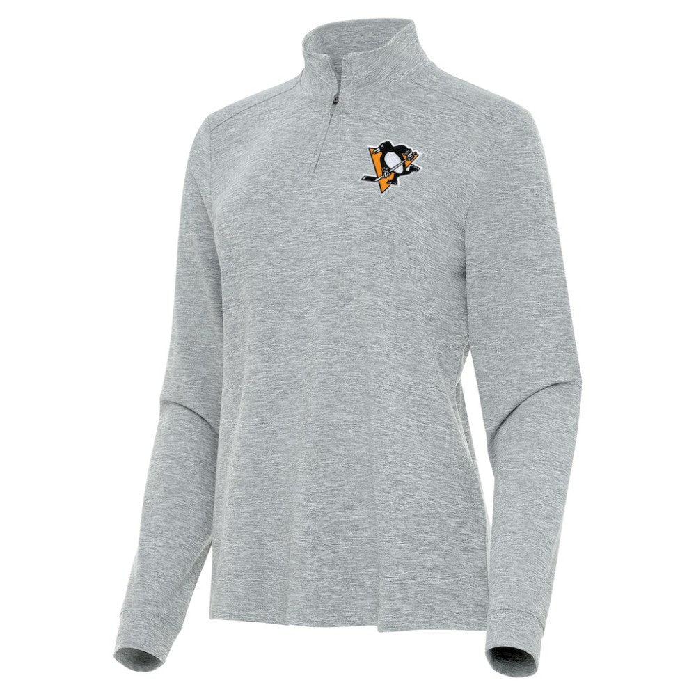 Pittsburgh Penguins Antigua Women's Mentor Quarter-Zip Mock Long Sleeve Top