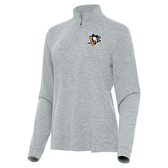 Pittsburgh Penguins Antigua Women's Mentor Quarter-Zip Mock Long Sleeve Top