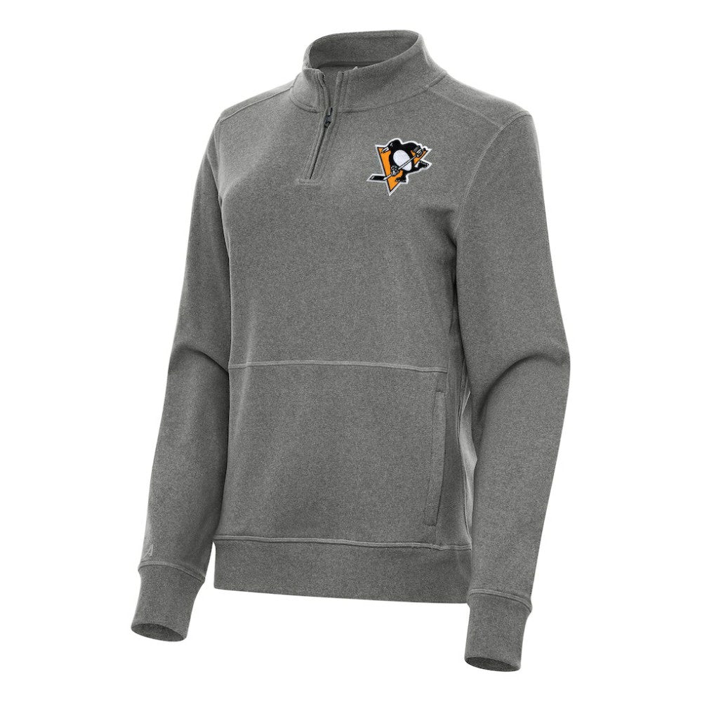 Pittsburgh Penguins Antigua Women's Crush Quarter-Zip Fleece Sweatshirt