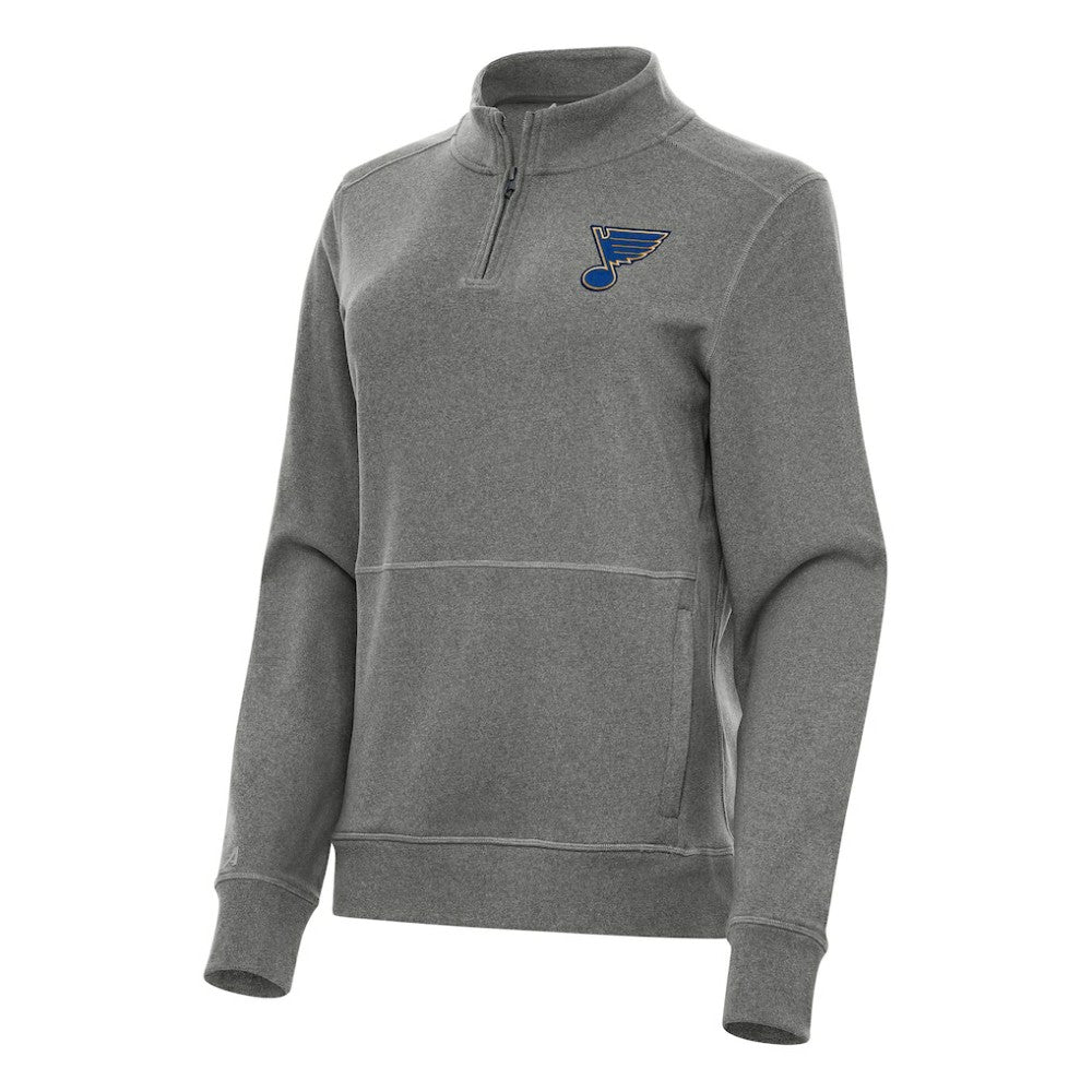 St. Louis Blues Antigua Women's Crush Quarter-Zip Fleece Sweatshirt