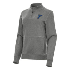 St. Louis Blues Antigua Women's Crush Quarter-Zip Fleece Sweatshirt