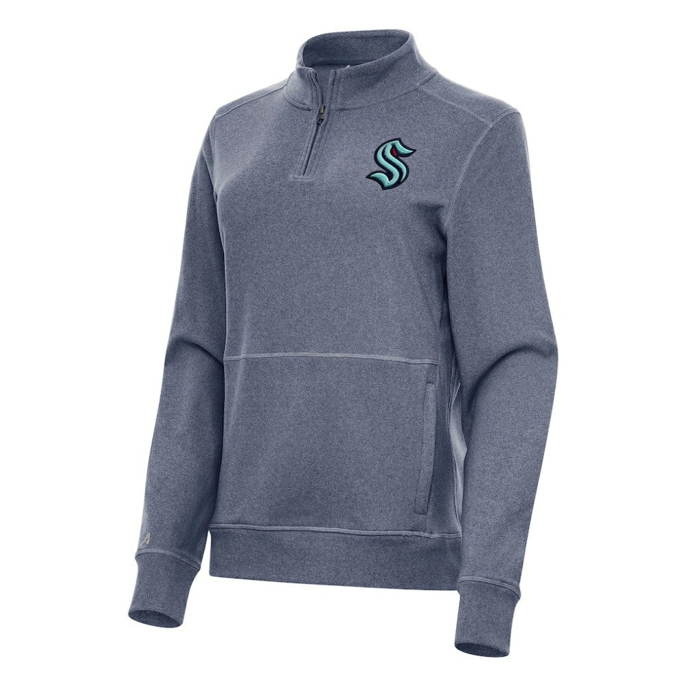Seattle Kraken Antigua Women's Crush Quarter-Zip Fleece Sweatshirt