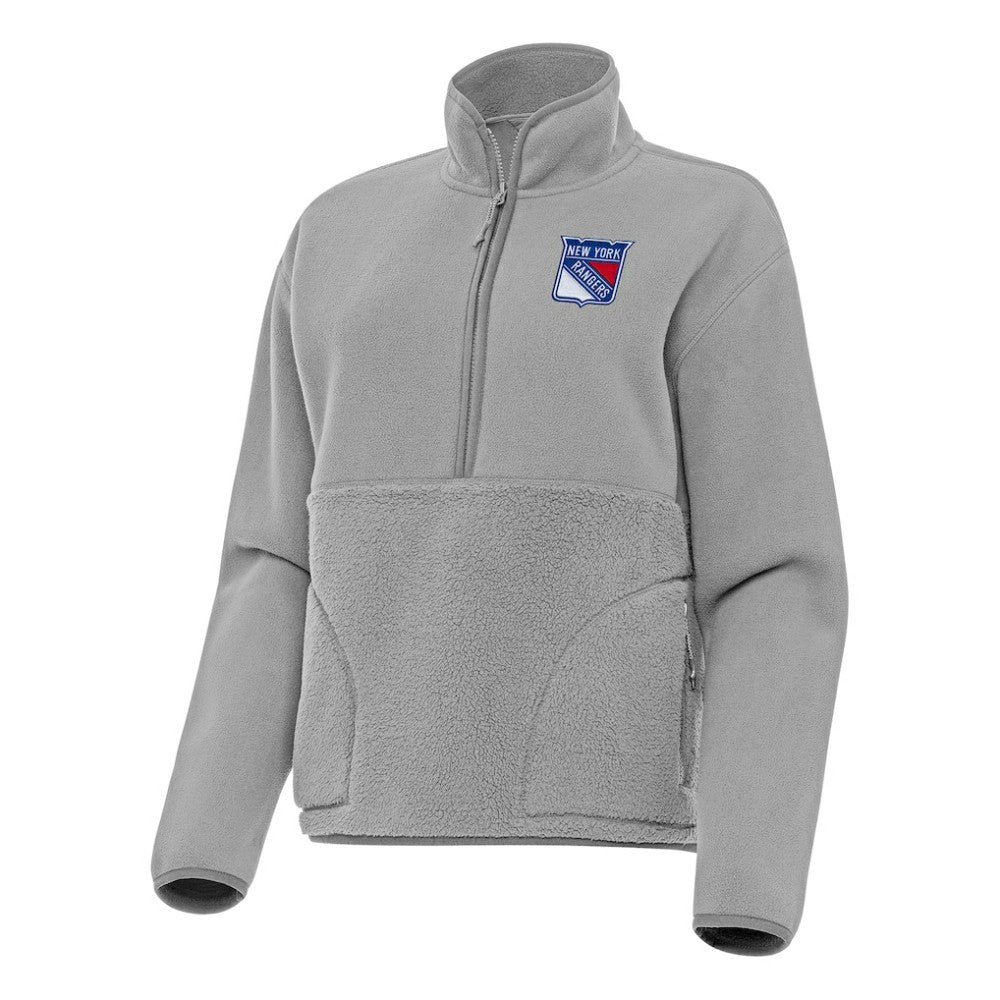New York Rangers Antigua Women's Figure Half-Zip Pullover Sweatshirt