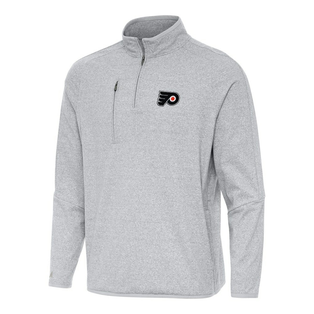Philadelphia Flyers Antigua Certain Quarter-Zip Tri-Blend Sweatshirt
