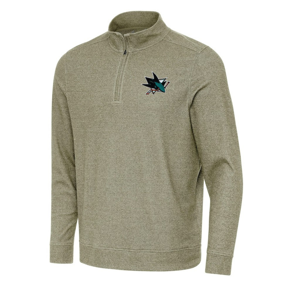San Jose Sharks Antigua Subtle Quarter-Zip Sweatshirt