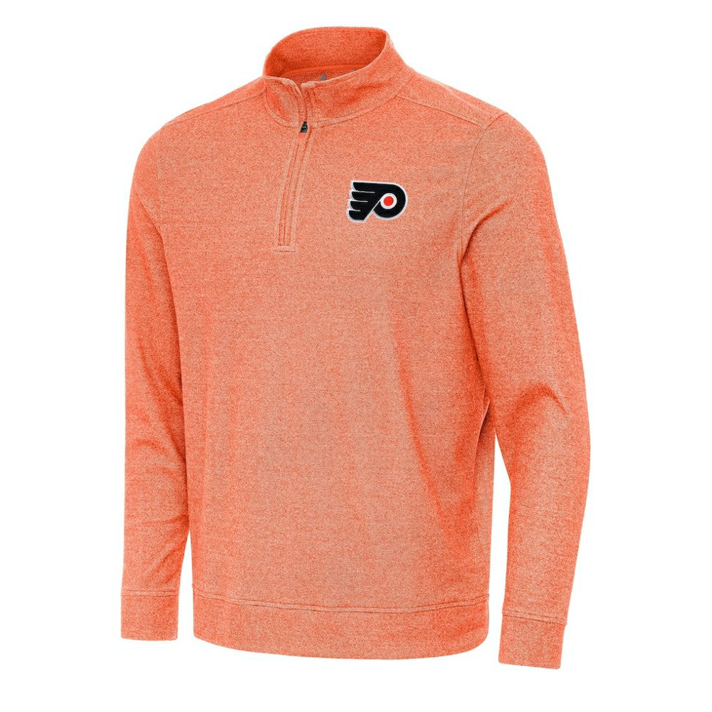 Philadelphia Flyers Antigua Subtle Quarter-Zip Sweatshirt