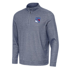 New York Rangers Antigua Subtle Quarter-Zip Sweatshirt