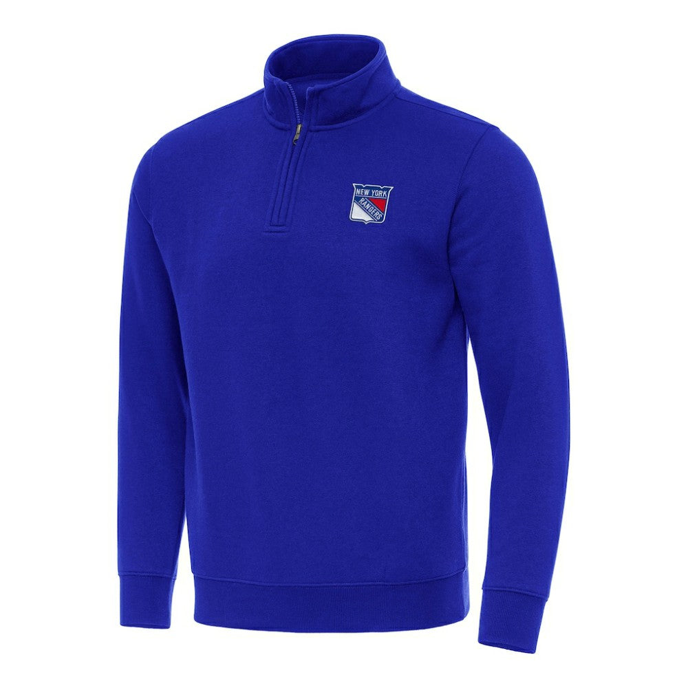 New York Rangers Antigua Victory Quarter-Zip Mock Sweatshirt