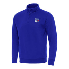 New York Rangers Antigua Victory Quarter-Zip Mock Sweatshirt