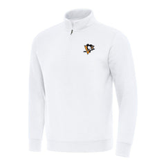 Pittsburgh Penguins Antigua Victory Quarter-Zip Mock Sweatshirt