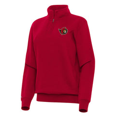 Ottawa Senators Antigua Women's Victory Quarter-Zip Sweatshirt