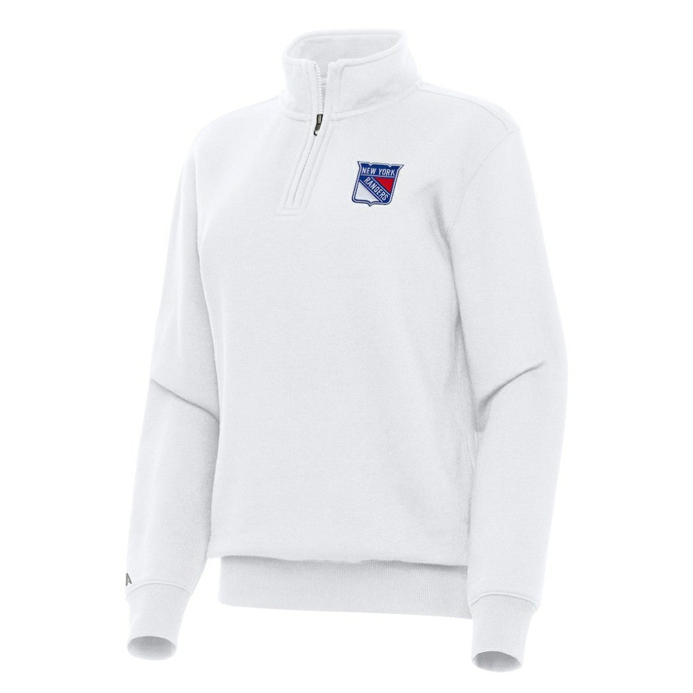 New York Rangers Antigua Women's Victory Quarter-Zip Sweatshirt