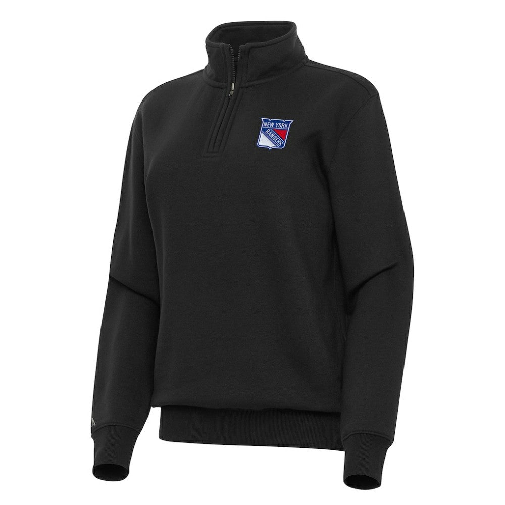 New York Rangers Antigua Women's Victory Quarter-Zip Sweatshirt