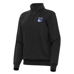 New York Rangers Antigua Women's Victory Quarter-Zip Sweatshirt