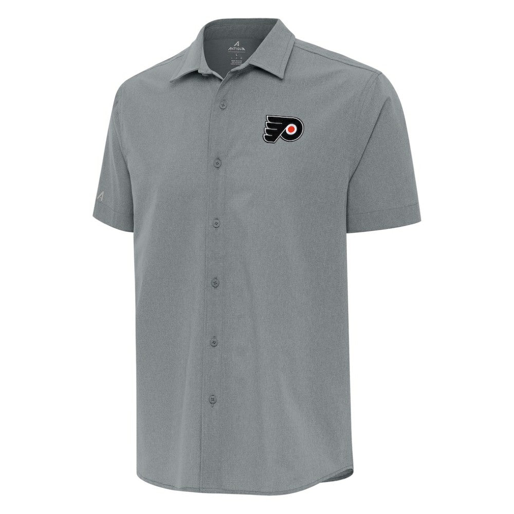Philadelphia Flyers Antigua Activate Woven Short Sleeve Button-Up Shirt