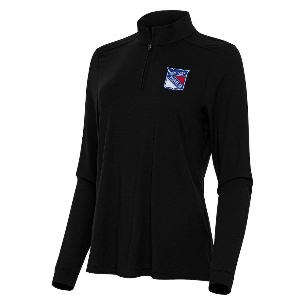 New York Rangers Antigua Women's Intent Quarter-Zip Top