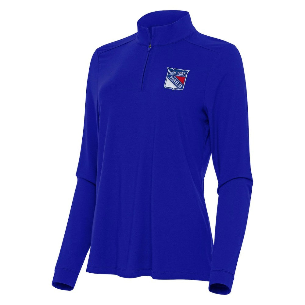 New York Rangers Antigua Women's Intent Quarter-Zip Top