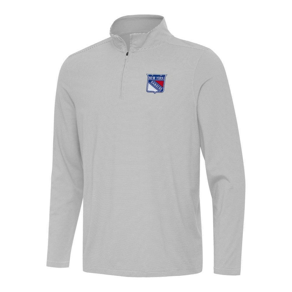 New York Rangers Antigua Twine Quarter-Zip Top