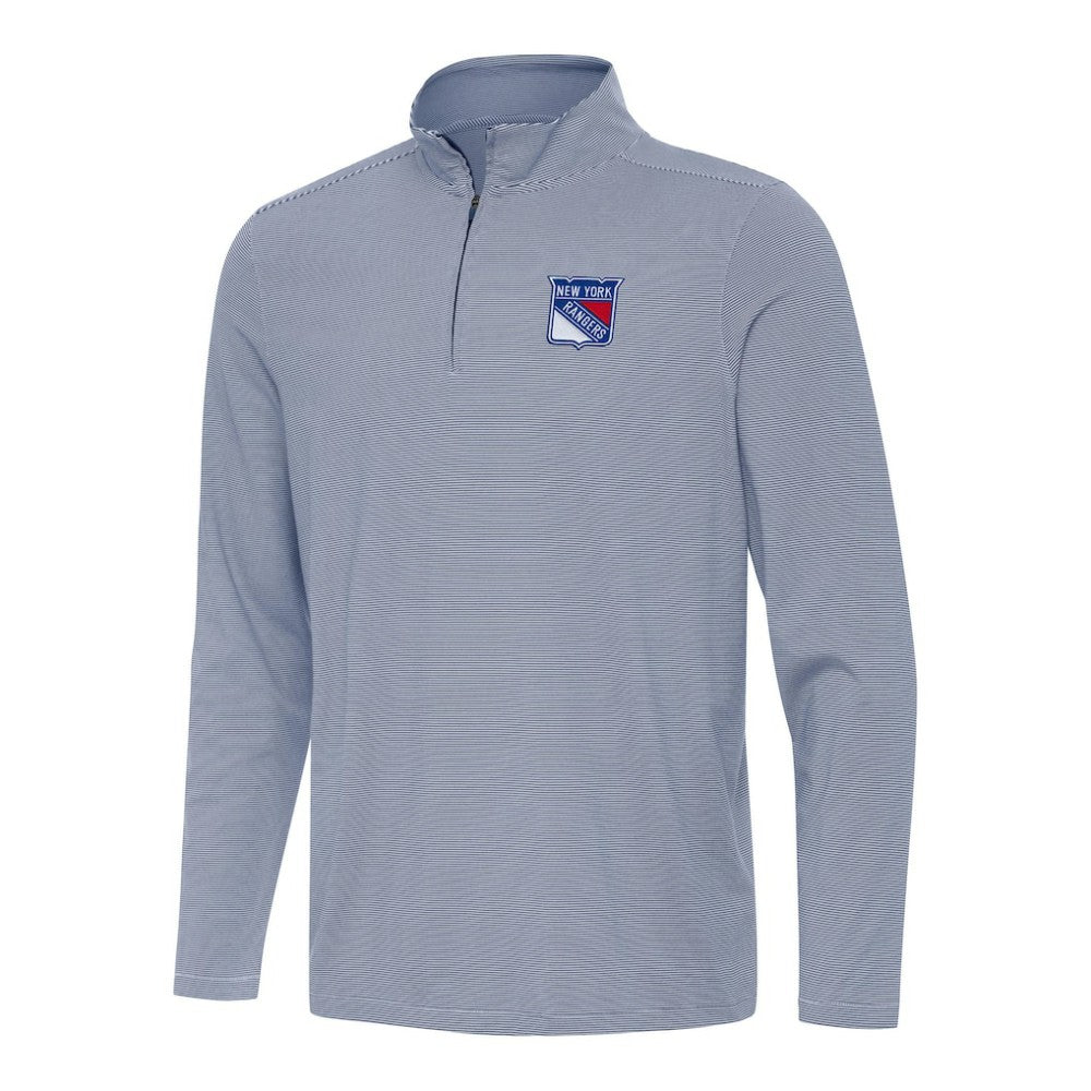 New York Rangers Antigua Twine Quarter-Zip Top