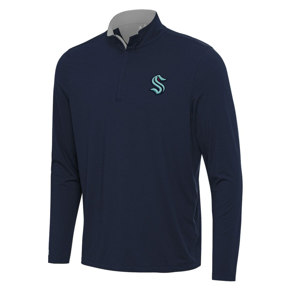 Seattle Kraken Antigua Content Quarter-Zip Pullover Top