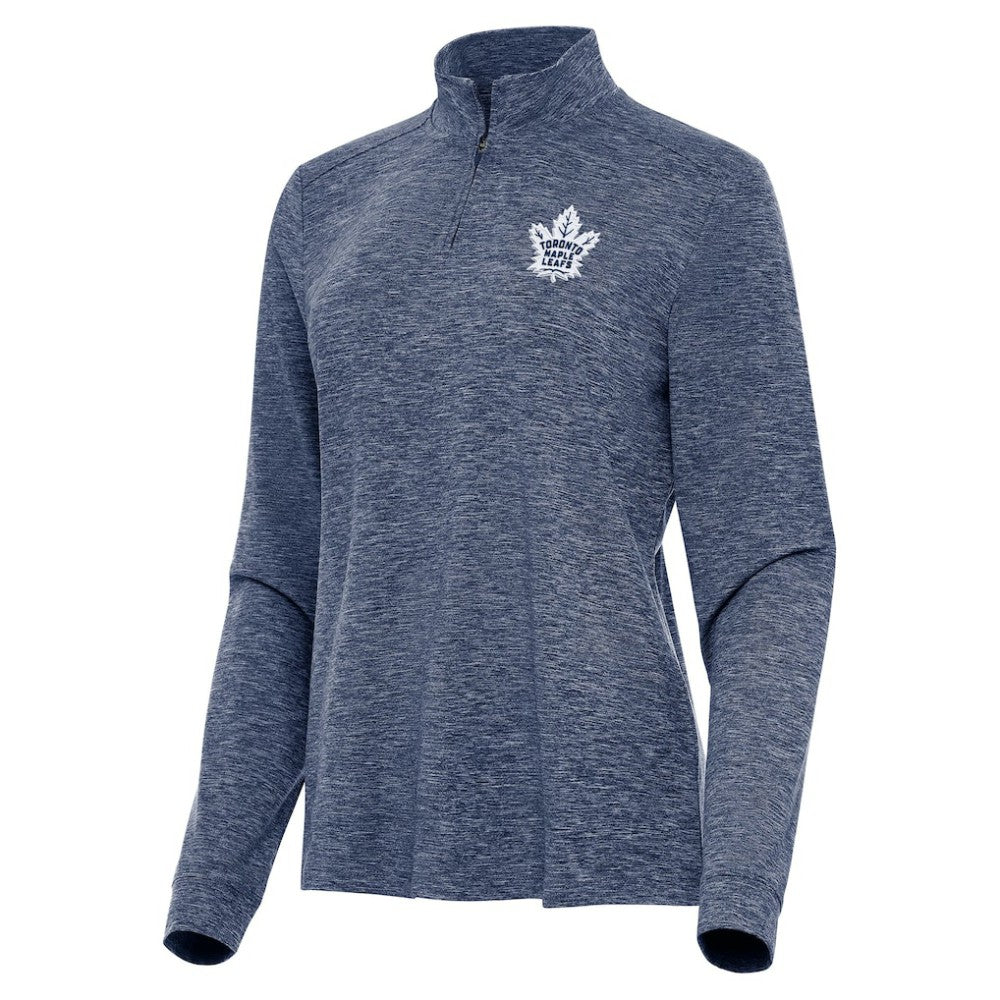 Toronto Maple Leafs Antigua Women's Mentor Quarter-Zip Mock Long Sleeve Top