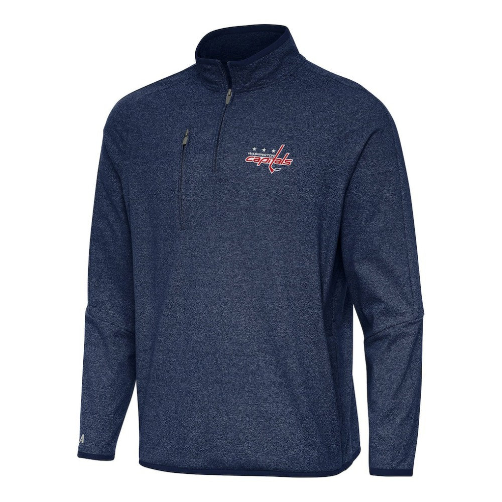 Washington Capitals Antigua Certain Quarter-Zip Tri-Blend Sweatshirt